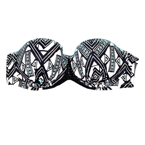 VICTORIA’S SECRET Strapless bikini swim top with mesh and clip in back. Size 34B - Picture 1 of 10